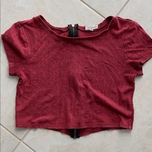 Zip up back Crop top